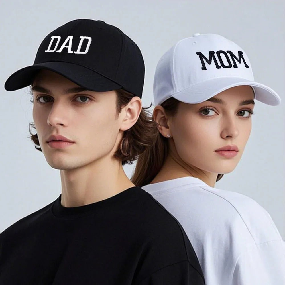 DAD MOM Embroidery Baseball Cap Fashion Women Men Hat Sport Visors Snapback Cap Sun Hat Breathable Outdoor Caps