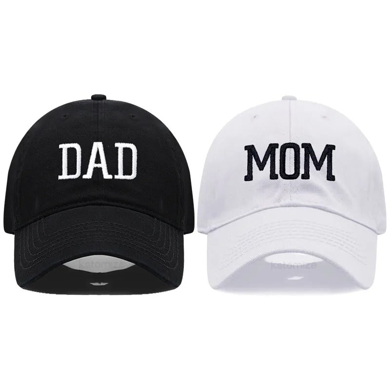 DAD MOM Embroidery Baseball Cap Fashion Women Men Hat Sport Visors Snapback Cap Sun Hat Breathable Outdoor Caps