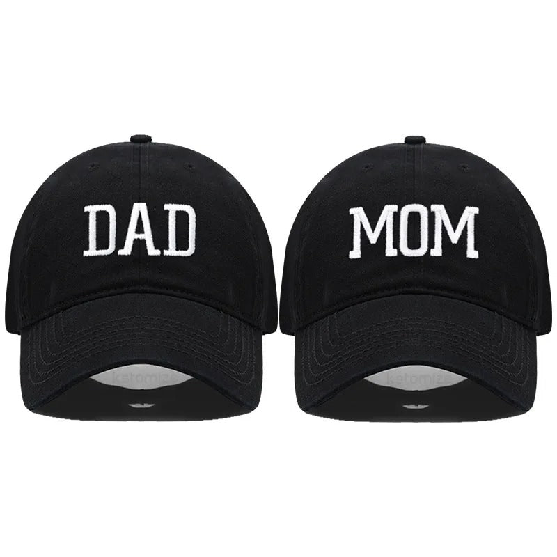 DAD MOM Embroidery Baseball Cap Fashion Women Men Hat Sport Visors Snapback Cap Sun Hat Breathable Outdoor Caps