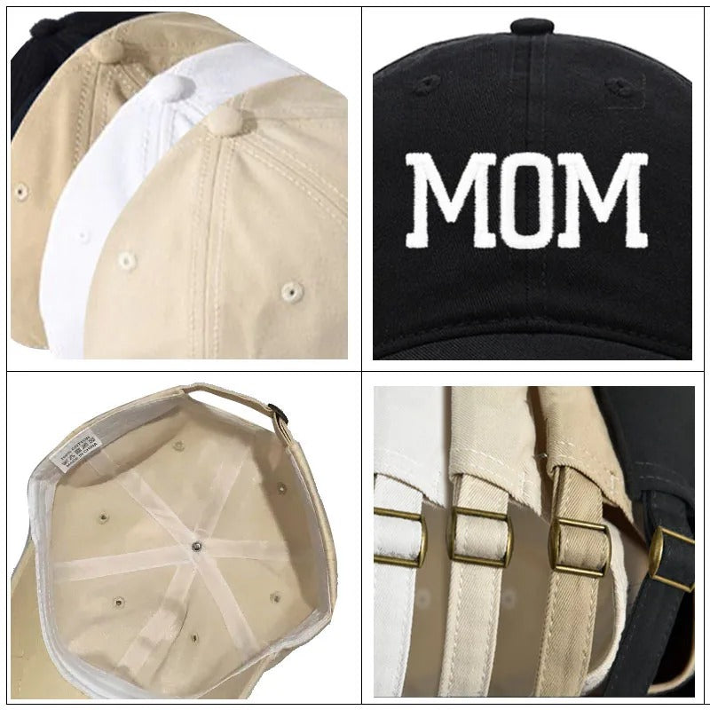 DAD MOM Embroidery Baseball Cap Fashion Women Men Hat Sport Visors Snapback Cap Sun Hat Breathable Outdoor Caps